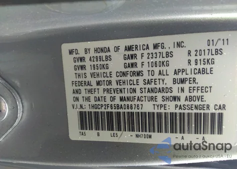 1HGCP2F65BA088767